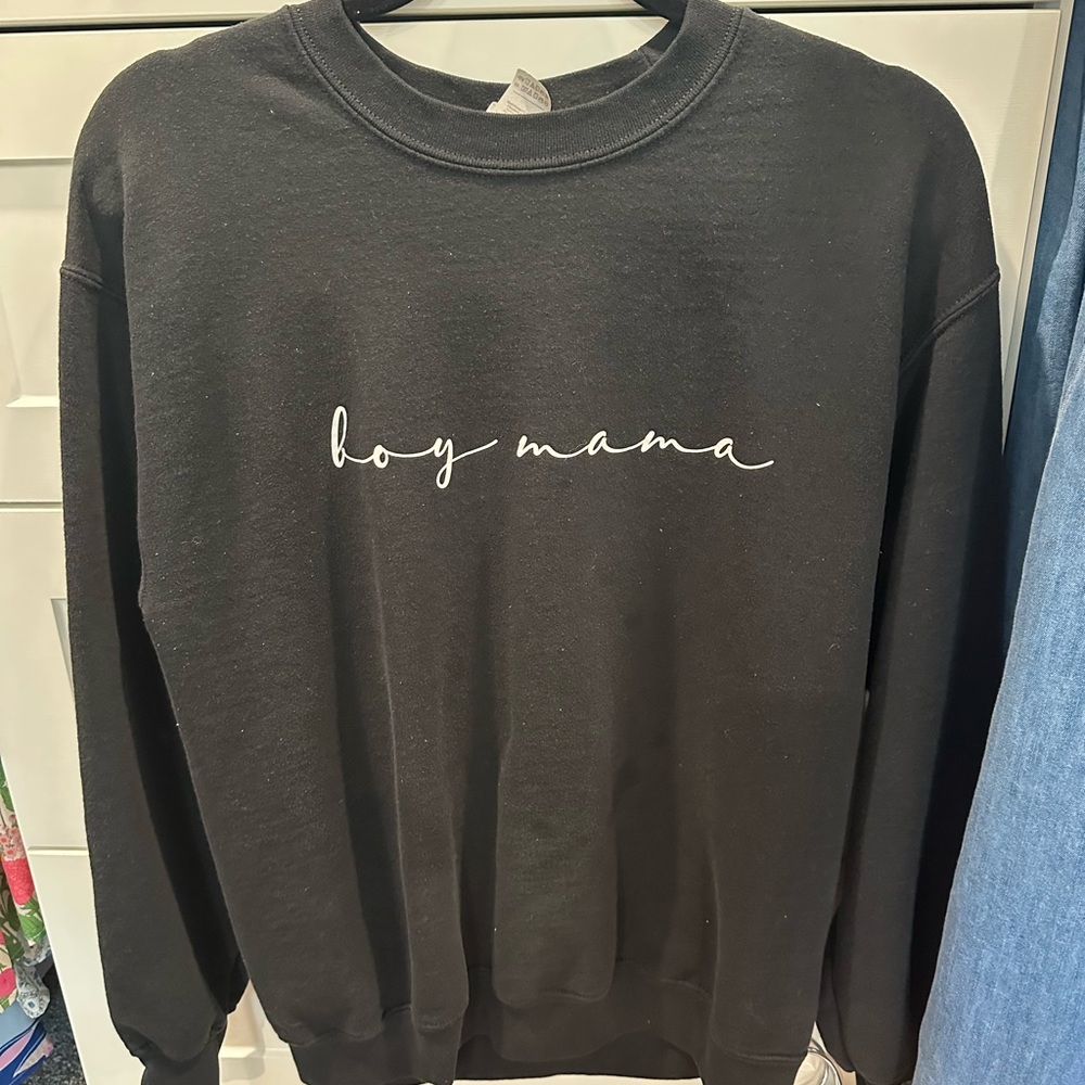 Black 'Boy Mama' Sweatshirt